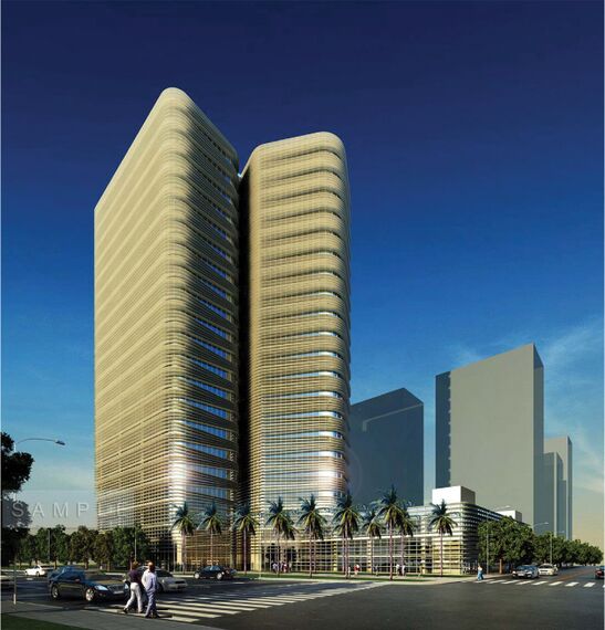 BriseSoleil 100 Brise Soleil et CW 50-SC Murs rideaux - Office building Al Kheir Tower situé àArabie Saoudite