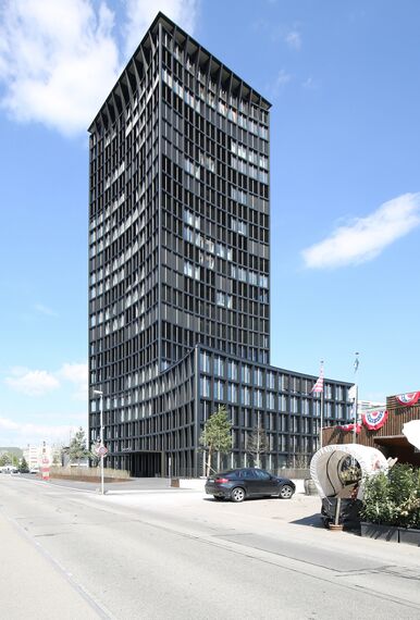 CW 65-EF Fassaden - Wohnungskomplex Ceres Tower ansässig in Basel, Schweiz